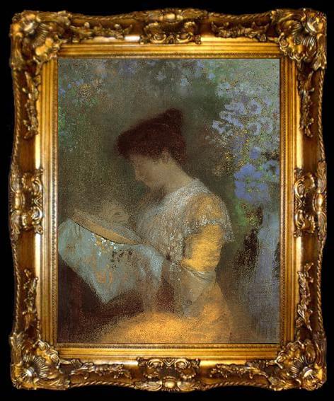 framed  Odilon Redon Madame Arthur Fontaine, ta009-2